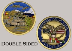 Operation Desert Storm Veteran Military Tank Aircraft Challenge Coin J#19