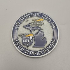 Special Olympics Michigan Law Enforcement Torch Run Challenge Coin