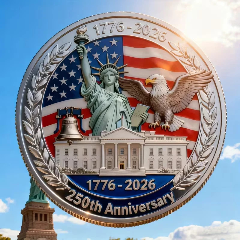 United States 250 Anniversary Challenge Coin Commemorative US 1-pc Ms gallery