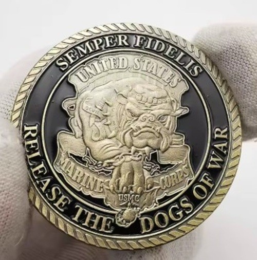USMC Marine Corps Semper Fidelis "Dogs of War" Military Challenge Coin gallery