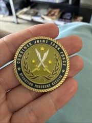 Deployment coin from Qatar W/ The B-52s. Operation Inherent Resolve – new/clean