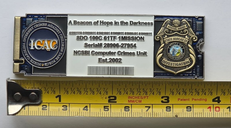 🔥LIMITED🔥NCSBI COMPUTER CRIMES UNIT ICAC 🔥CHALLENGE COIN🔥NORTH CAROLINA SBI gallery