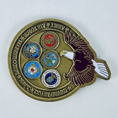Operation Iraqi Freedom Kuwait Challenge Coin Multi Branch Eagle Support Troops