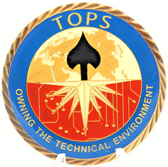CIA TOPS Owning Technical Environment Spade Challenge Coin 1.75″ Copper