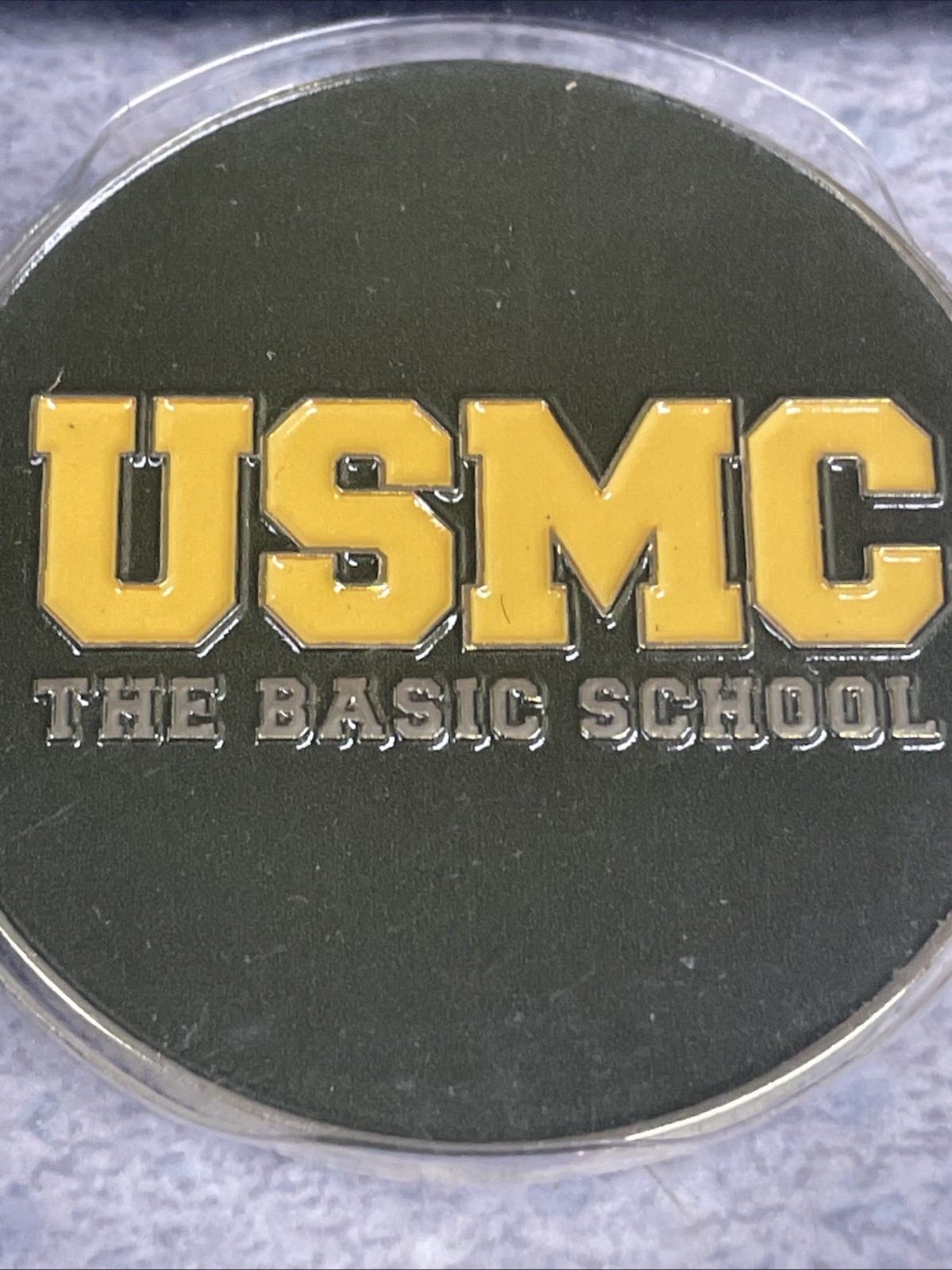 Coin - USMC Green - The Basic School - New In Case - Licensed gallery