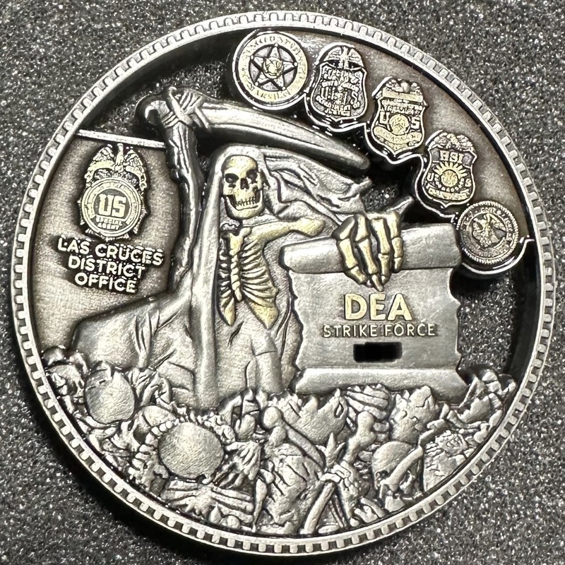 Rare DEA Las Cruces NM Strike Force Task Force Serialized Challenge Coin gallery