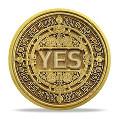 Gold Yes No Coin | Decision Maker Coin | Challenge Coin | Lucky Collectible Gift