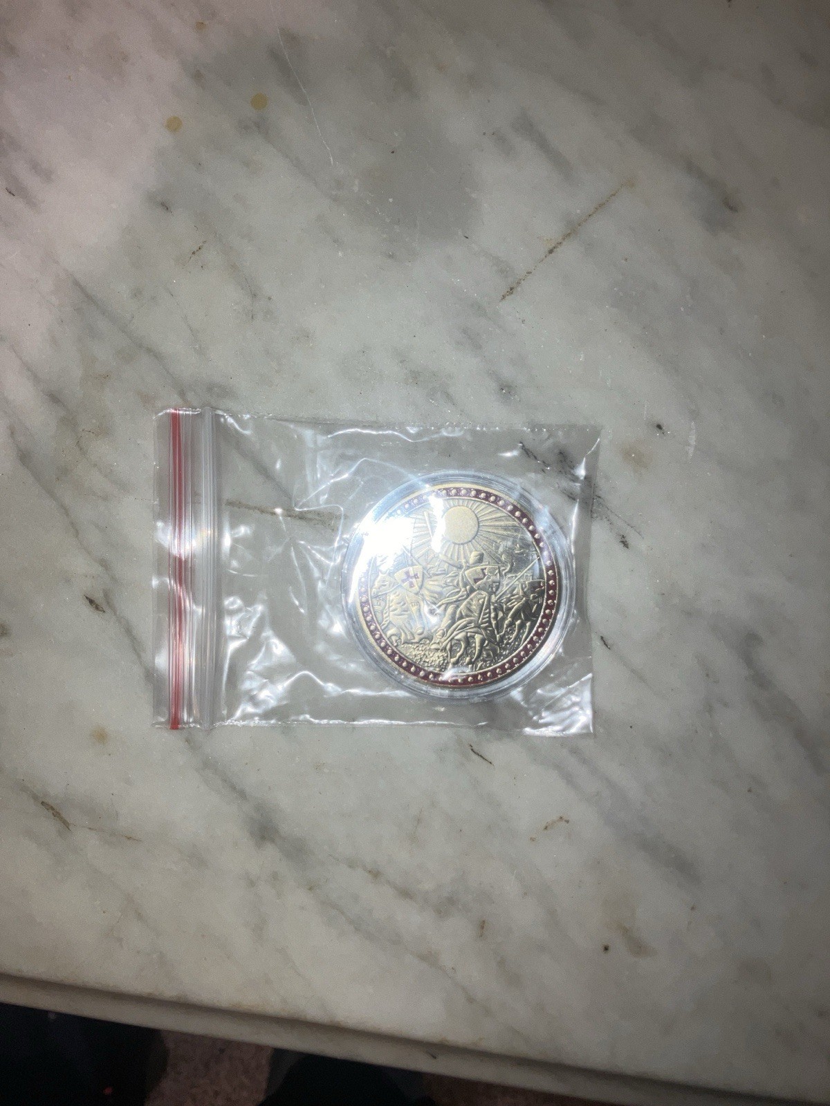 Knights Templar Challenge Coin Medallion Militaria in Clear Plastic Case gallery