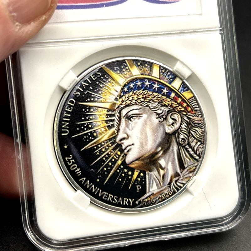 Lady Liberty *250TH ANNIVERSARY USA* 1776-2026 Commemorative Rep Coin w Case gallery