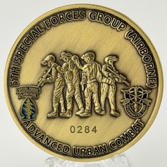 5th Special Forces Group Advanced Urban Combat Serialized #0284 Challenge Coin