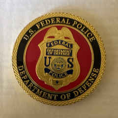 U.S. Federal Police Department of Defense Challenge Coin Militaria Original