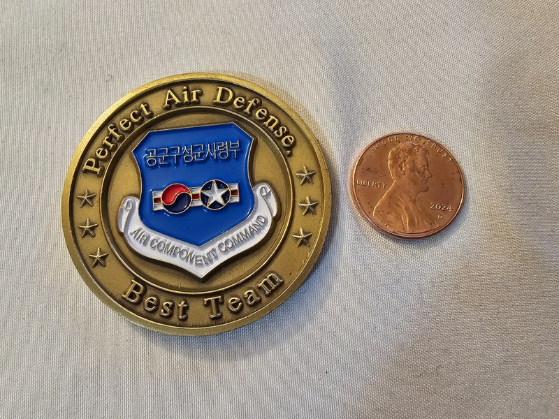 Republic of Korea ROK Air Force Air Component Command Commander Challenge Coin gallery