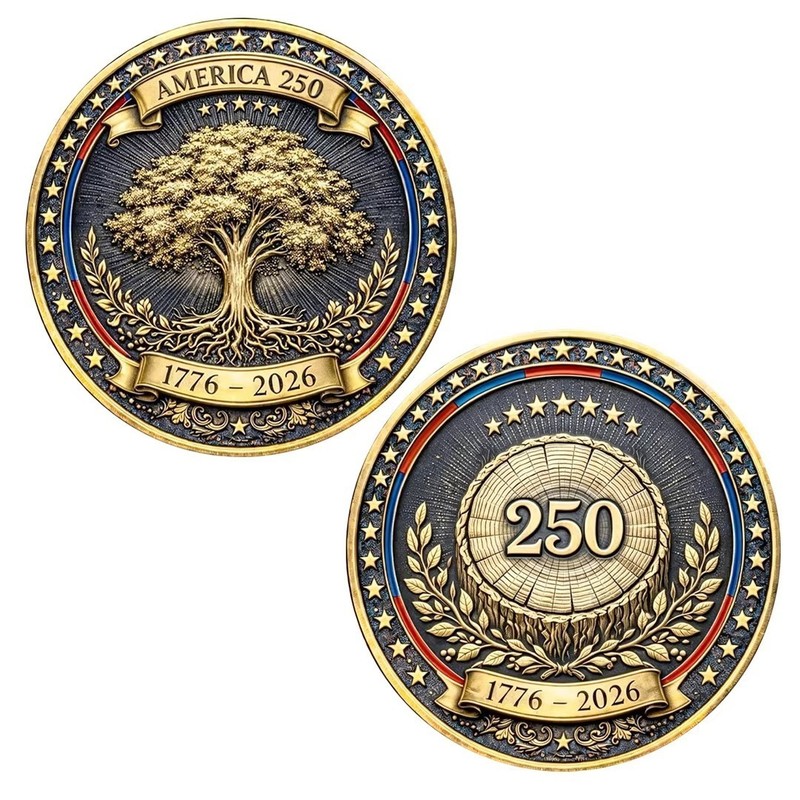 America 250 Challenge Coin 1776-2026 Patriotic Commemorative Coin gallery