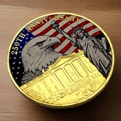 *Patriotic 250TH ANNIVERSARY USA* 1776-2026 Commemorative Coin Medal GV