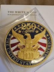 White House Coin. America 250th Years Anniversary Challenge Coin.