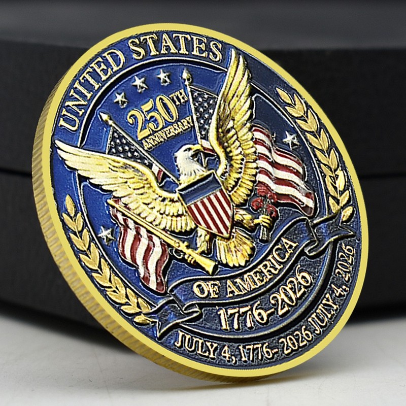 USA 250th Anniversary 1776-2026 Commemorative Coin Liberty Bell Eagle Medal gallery