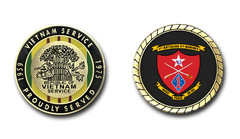 USMC 1st Battalion, 5th Marines Vietnam Challenge Coin Officially Licensed