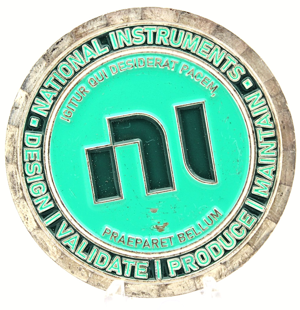 National Instruments NI Aerospace Defense Challenge Coin 2.0" Copper