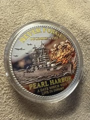 Pearl Harbor Reproduction Coin From 1941 “Never Forget” Defend Freedom!
