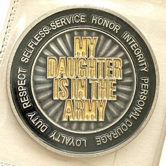 My Daughter Is In The Army Full Color Enamel Challenge Coin & Plastic Case 1.5in