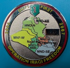 Army 1st ID 5th Regional Border Transition Team OIF 06-8 Military Challenge Coin