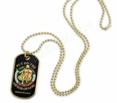 Armor of God Military Black Commemorative Challenge Dog Tag (Includes 24″ chain)