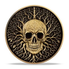 Vintage Hourglass Skull Memento Mori Coin EDC Stoic Challenge Coin Gifts For Men