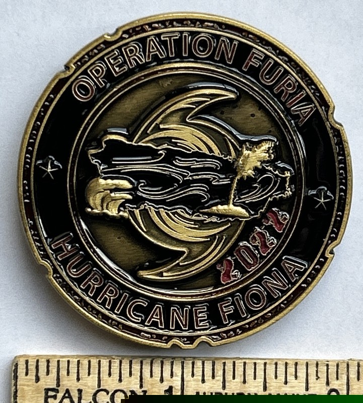 2022 NEW JERSEY STATE POLICE PUERTO RICO POLICIA HURRICANE RELIEF CHALLENGE COIN gallery