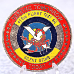 418th Flight Test SQ Silent Sting Bomber CTF Copper Challenge Coin 1.5