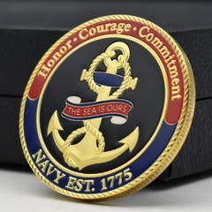 US Navy Sailor’s Creed Challenge Coin Double-Sided Commemorative Anchor Gift