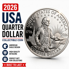 2026 USA Washington Commemorative Coin 250th Anniversary Collectible Gift