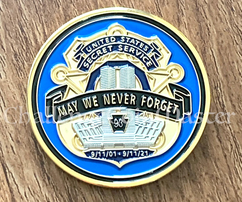 F3 United States Secret Service 9/11 20th Anniversary Police Challenge Coin gallery