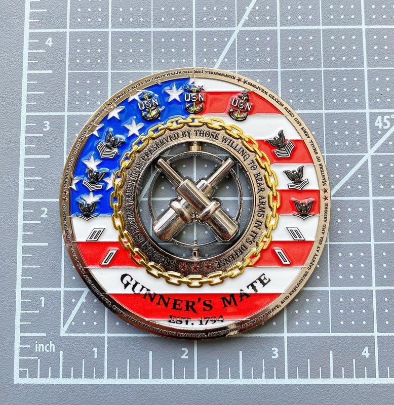 US NAVY Gunners Mate GM Challenge Coin gallery
