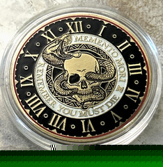 10 Pack Coin/Token NEW BLACK & GOLD-Stoic Memento Mori/Memento Vivere 1.5″