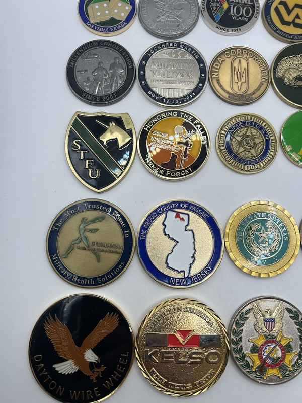 Military Mix Lot Of 35 Challenge Coins gallery