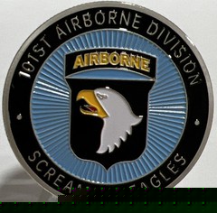 * United States Army 101st Airborne Division Screaming Eagle Challenge Coin