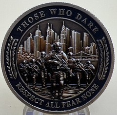 * SWAT Challenge Coin For Those Who Dare Respect All Fear None Protect And Serve