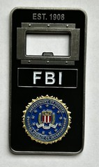 DOJ FBI Federal Bureau Of INVESTIGATION Shield Bottle Opener Challenge COIN