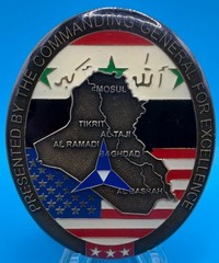 ISAF OIF Multi National Corps Iraq LTG Raymond Odierno Military Challenge Coin