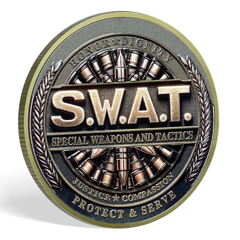 SWAT Challenge Coin - "Respect All Fear None" Counter-terrorism Force Souvenir gallery