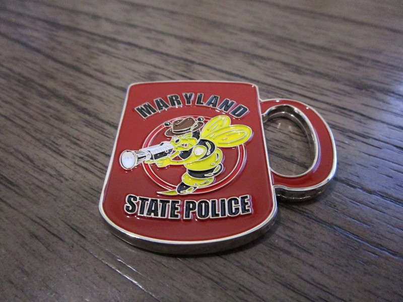 Maryland State Police Yield To Common Sense Challenge Coin #553T gallery