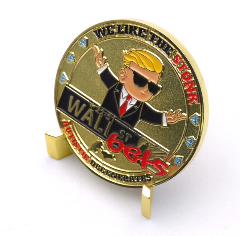 Wallstreetbets challenge coin gold, wsb, gme, amc, to the moon gallery