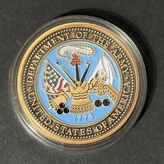 Department Of The Army, “Army Of One, Second To None” Challenge Coin In Case