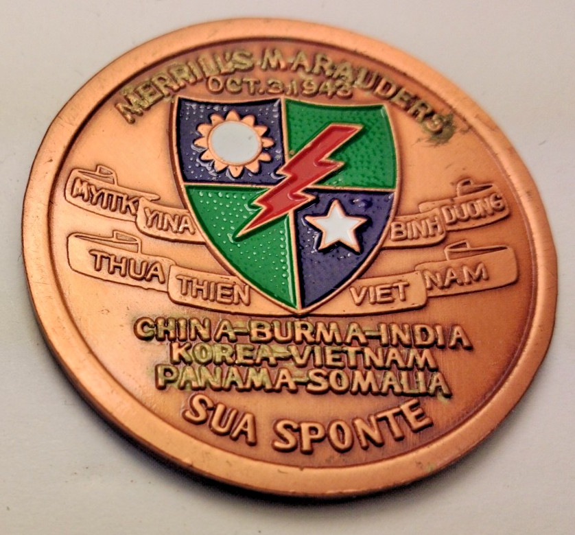 1984 CHALLENGE COIN 3rd RANGER BN CHINA BURMA INDIA PANAMA SOMALIA KOREA 43'-45' gallery