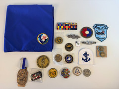 Lot Of Various Military Challenge coins and Other Military Items