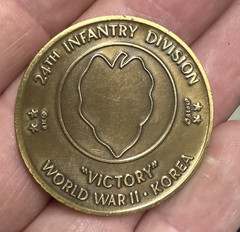 24th Infantry Division Victory Army Challenge Coin WWII KOREA
