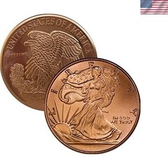 Elegant 1 oz .999 Copper Medallion – Walking Liberty Design in Protective Sleeve