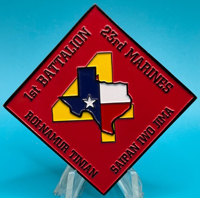 USMC 1st Battalion 23rd Marines Texas Carlos Company CDR VHTF Challenge Coin gallery