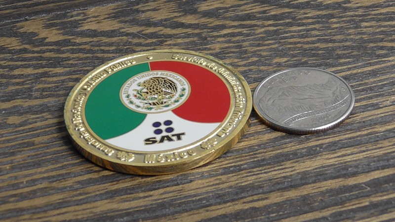Mexico Mexican Government Ministry Of Finance AGACE Challenge Coin #536W gallery