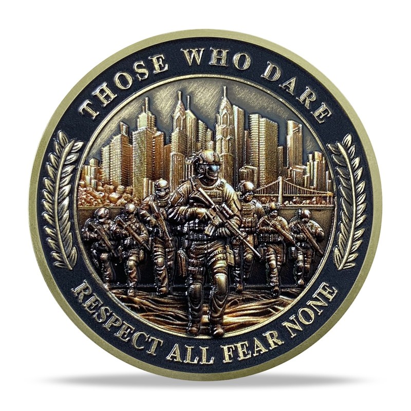 SWAT Challenge Coin - "Respect All Fear None" Counter-terrorism Force Souvenir gallery